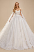 Rutipo As Picture Ball-Gown Off-The-Shoulder Long Sleeves Elegant Lace/Tulle Wedding Dresses