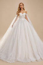 Rutipo As Picture Ball-Gown Off-The-Shoulder Long Sleeves Elegant Lace/Tulle Wedding Dresses
