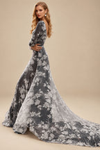 Rutipo As Picture Mermaid Scoop Neck Long Sleeves Court Train Lace Wedding Dresses
