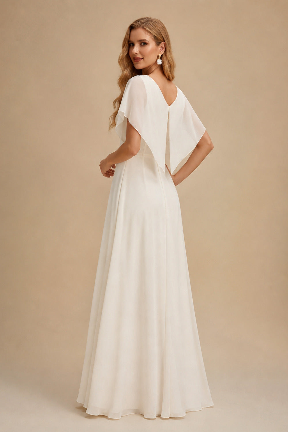 Rutipo Ivory Sheath/Column Square Neckline Sleeveless Short/Mini Satin Wedding Dresses