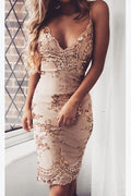 Robes courtes de bal à fines bretelles en dentelle et col en V, robes de rentrée pour filles