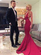 Robe de bal sans manches à col en V avec volants en élasthanne