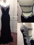 Robe de bal sans manches en spandex à paillettes, coupe fourreau/colonne, style chérie