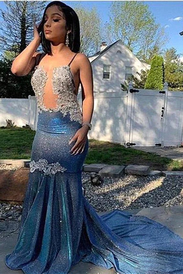 Vestidos de Baile de Sereia com Lantejoulas Brilhantes, Decote em V, Sem Mangas e Comprimento até ao Chão