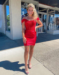 Etuikleid mit schulterfreiem Korsett und Homecoming-Kleid