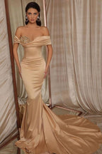 Robes de bal longues simples en forme de sirène avec paillettes