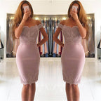 Simple Short Mermaid Off The Shoulder Prom Dresses