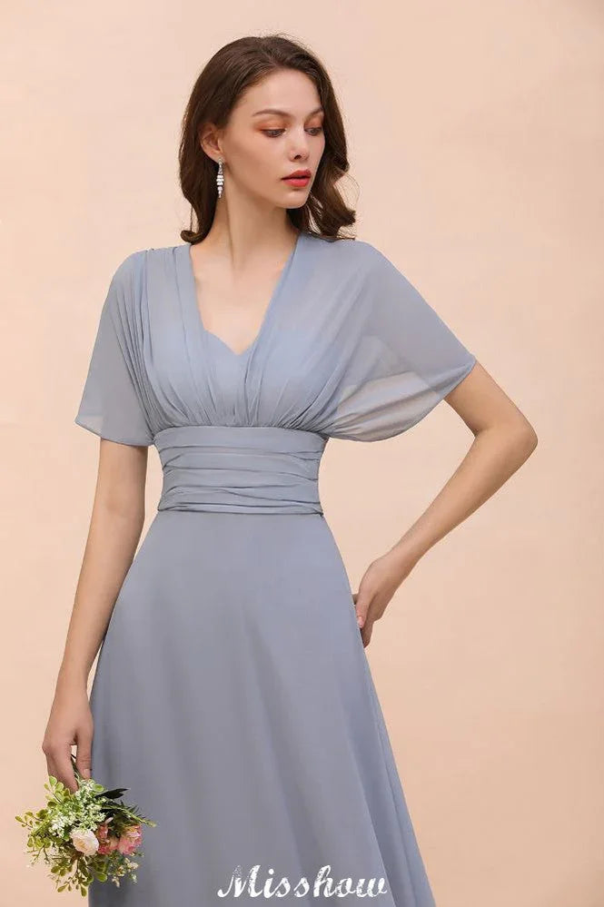 Ärmelloses A-Linien-Kleid für Brautjungfern, bodenlanges festliches Kleid