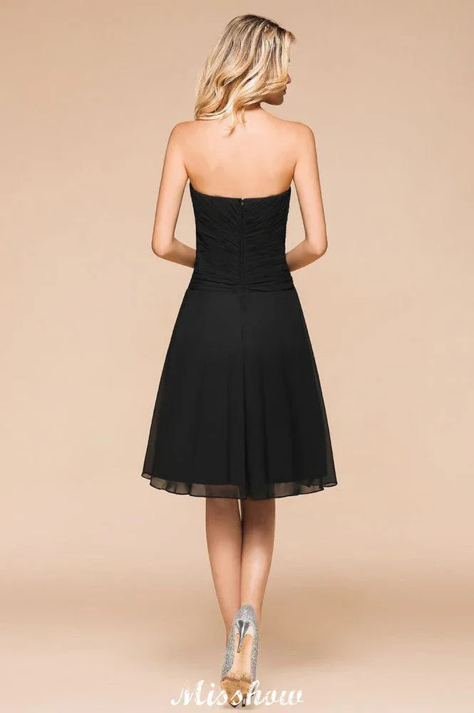 Sleeveless Black Tie Affair Special Occasion Dress Mini Bridesmaid Dress