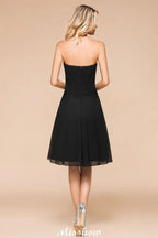 Sleeveless Black Tie Affair Special Occasion Dress Mini Bridesmaid Dress