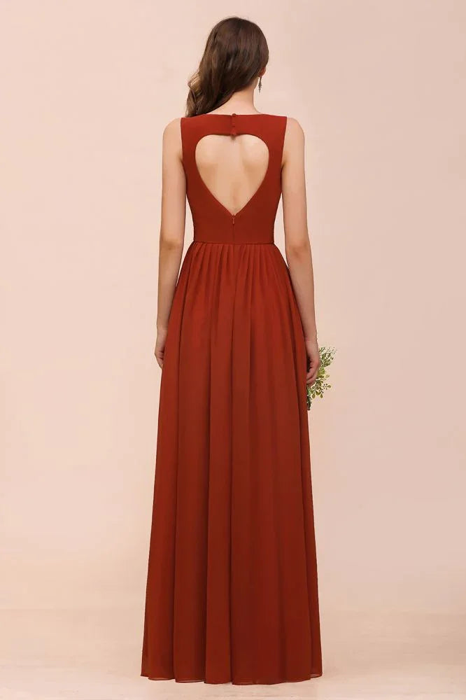 Strap Slim Floor Length Evening Dress for Bride Bridesmaid Dress