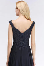 Stylish Straps Aline Beading Evening Maxi Dress Sleeveless V-Neck Wedding Guest Dress