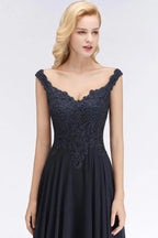 Stylish Straps Aline Beading Evening Maxi Dress Sleeveless V-Neck Wedding Guest Dress