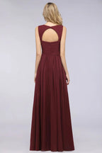 Sweetheart Bungurdy Tiered Lace Prom Dresses | Simple Cap Sleeves A-Line Evening Dresses