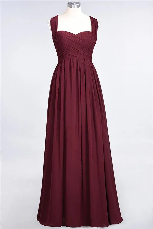 Sweetheart Bungurdy Tiered Lace Prom Dresses | Simple Cap Sleeves A-Line Evening Dresses