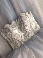 Sweetheart Strapless A Line Bohemian Wedding Dress Modest Tulle Bridal Gown