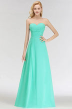 Sweetheart Strapless Floor Length Ruffles Top Bridesmaid Dress