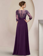 Floor Length Mother Of The Bride A Line Princess Scoop Dresses