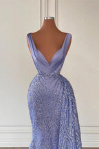 Robe de bal longue tendance sans manches en satin style sirène