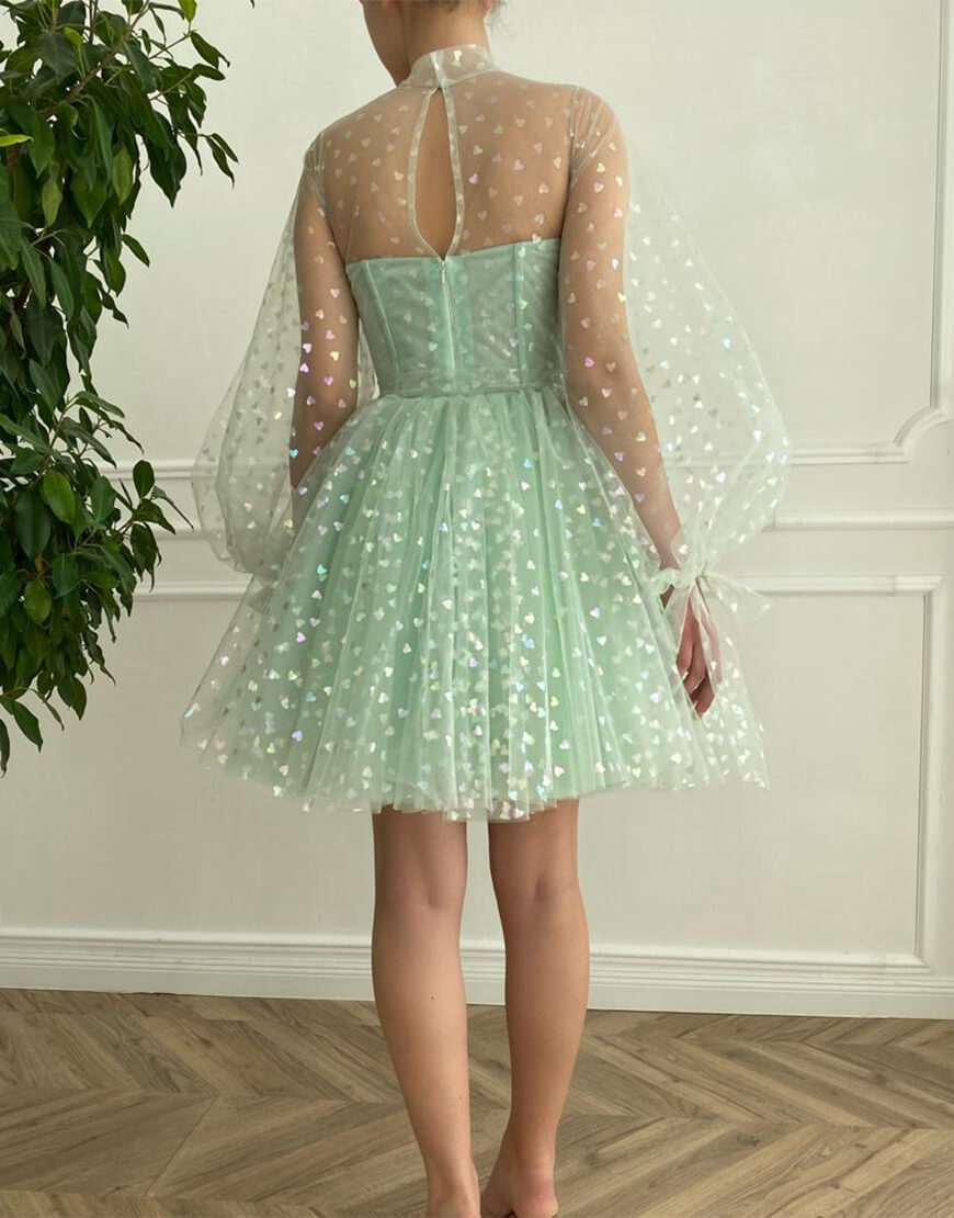 Gemma | Vestido de Regresso a Casa com Corpete em Linha A e Mangas